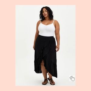 Torrid Ruffle Hem Hi- Lo Skirt